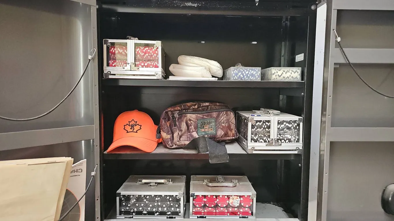 Poker Chip Set, Carrying Cases, Targets, Caps, and Camouflage Bag Assortment
