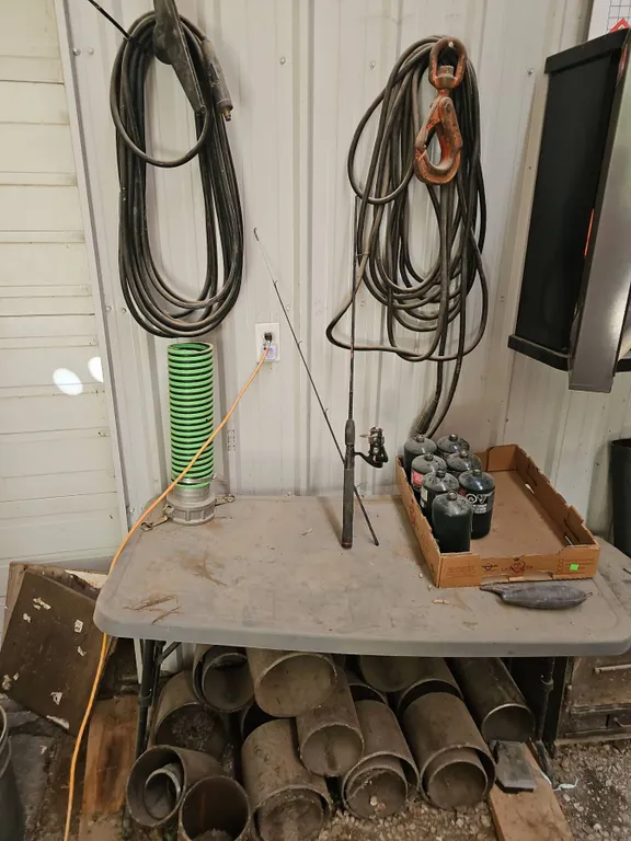 Welding Leads, Pipes, Table, Fishing Rod, and More