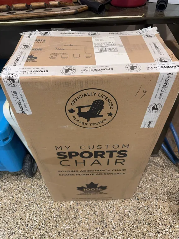 My Custom Sports Chair Folding Adirondack Chair Black Colour New in Box