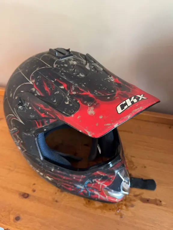 CKX Full Face Motocross Helmet XL Black Red with Clown Graphic