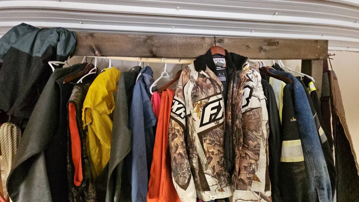 Outerwear Lot: FXR Jacket, Roxy Pants, Viking Rain Coat, Reflective Jacket