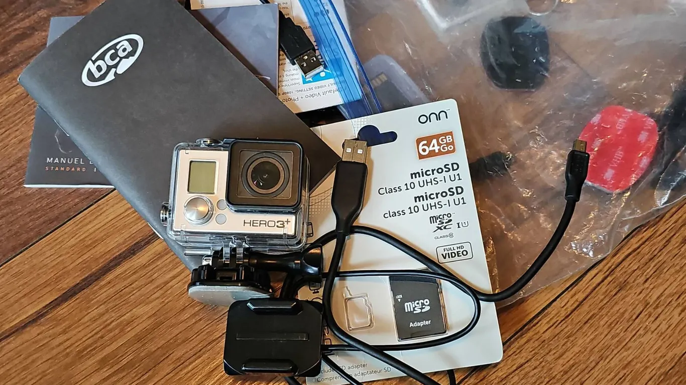 GoPro HERO3+ Camera Bundle with Remote, 64GB microSD Card, Mounts and Accessories