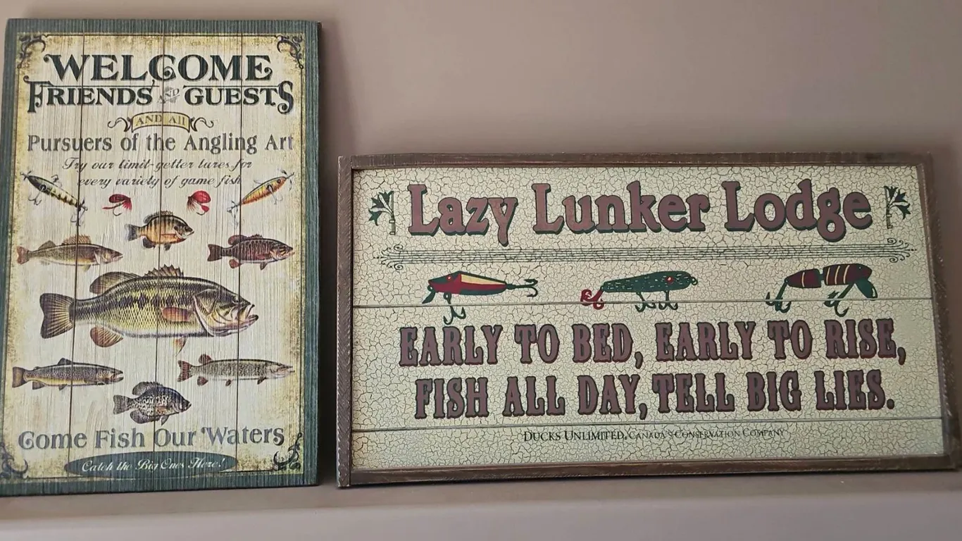 Fishing Lodge Decorative Wall Signs