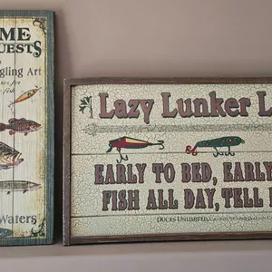 Fishing Lodge Decorative Wall Signs