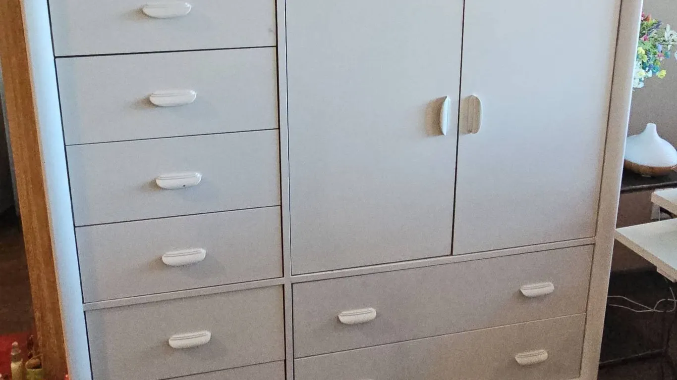 Modern White Wooden Storage Cabinet
