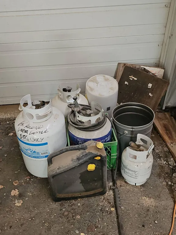 Used Propane Tanks, Jugs, and Buckets