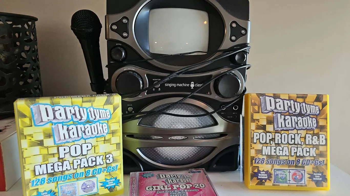 Classic Karaoke System with Microphone and discs