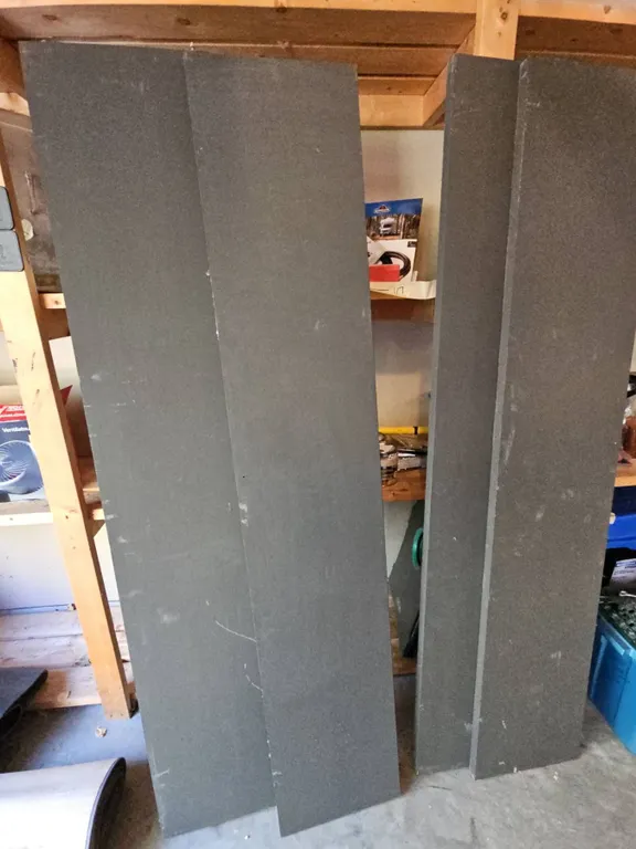 3 Black Wooden Shelves With Attached Metal Brackets
