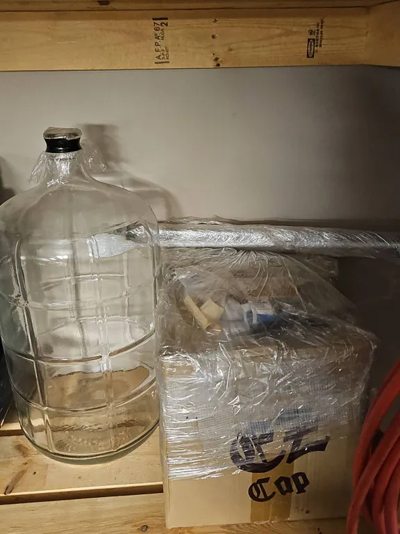 Glass Carboy and Brew Equipment Lot with EZ Cap and Accessories