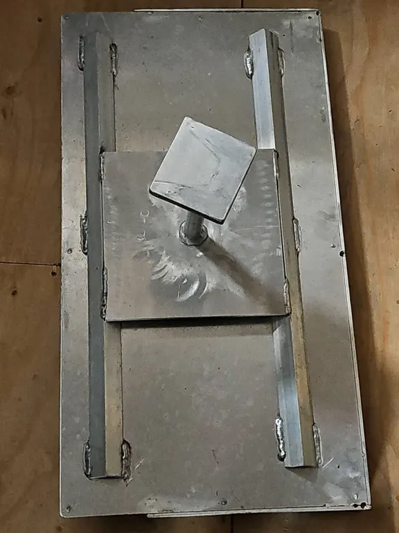 Custom Fabricated Metal Tooling Tabletop Fixture with Adjustable Stand