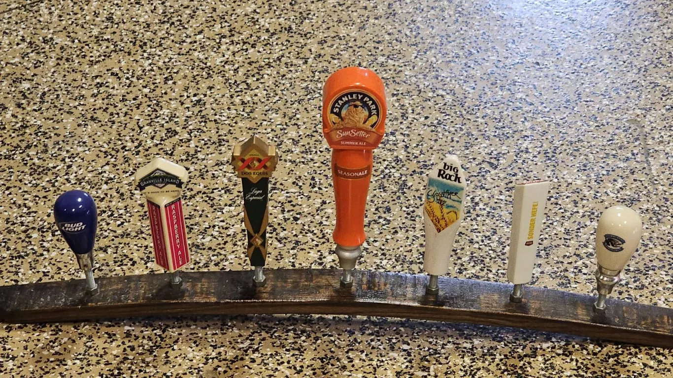 7 Beer Tap Handles Plus 3 Aluminum CO2 Cylinders