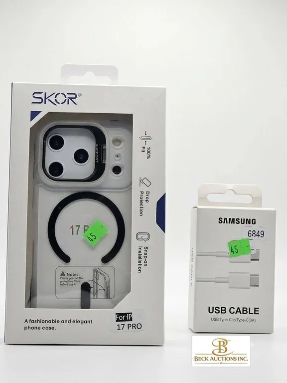 SKOR iPhone 17 Pro Case and Samsung USB Type-C to Type-C Cable