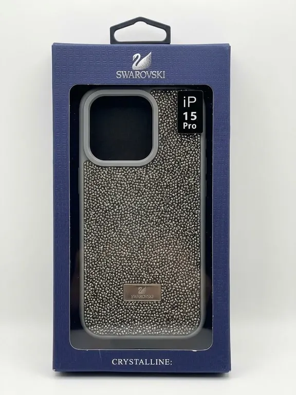 Swarovski Crystalline iPhone 15 Pro Case in Silver with Crystal Detailing