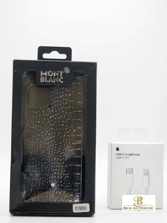 Montblanc iPhone 11 Pro Max Case and USB-C to Lightning Cable (1m) Bundle