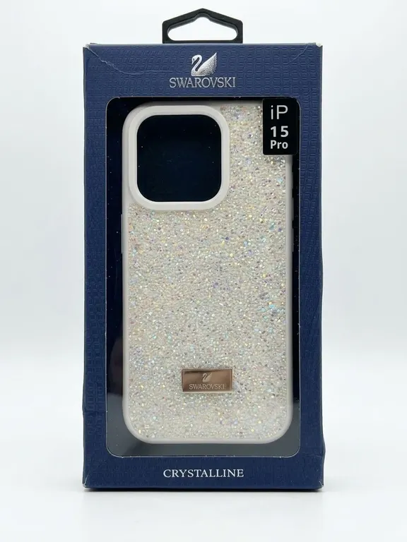 Swarovski Crystalline Phone Case for iPhone 15 Pro White Crystal Accents in Box