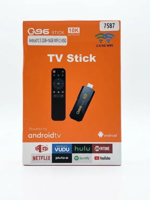 Best Brand, G96 Stick 10K Ultra HD Android TV Stick 2.5GB+16GB, Dual Band WiFi, Remote