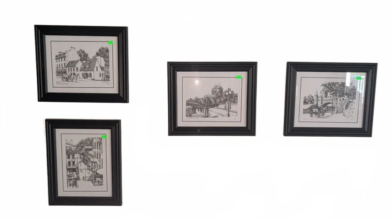 4 Vogel Framed Quebec Landmark Prints