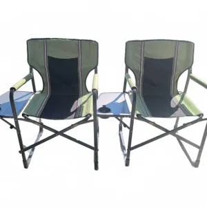 Folding Camping Chairs with Side Tables and Cup Holders