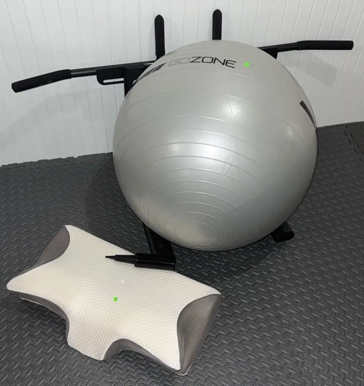 GoZone Yoga Ball, Chin Up Bar, and Microfibre Pillow Set