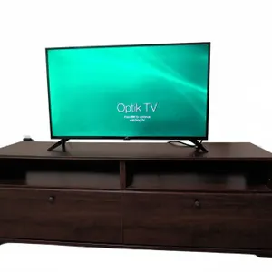 JVC 40-Inch LED TV with Remote, LG Blu-ray Player, and Two-Drawer Media Stand