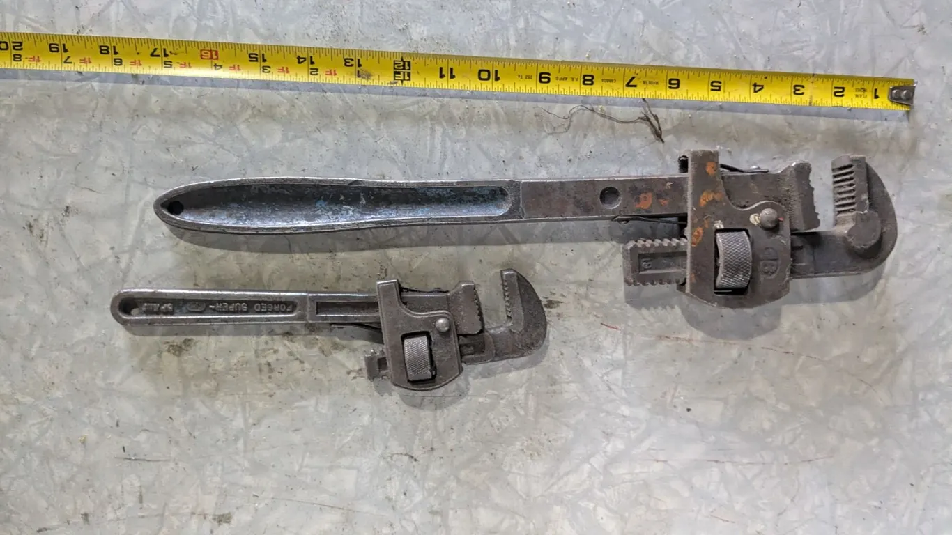 (2) Vintage Pipe Wrenches - 18" & 24"