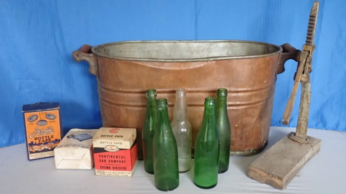 Copper Wash Boiler Tub & Bottle Capping