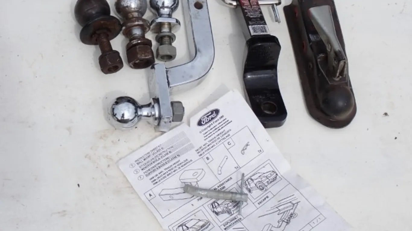 Assorted Trailer Hitch Components, Ball Mounts and Coupler