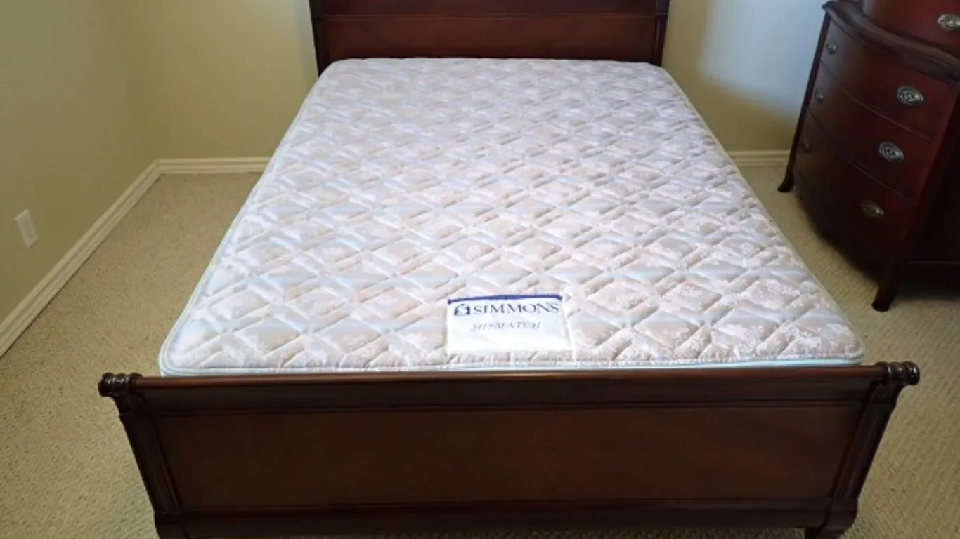Double Wooden Sleigh Bed