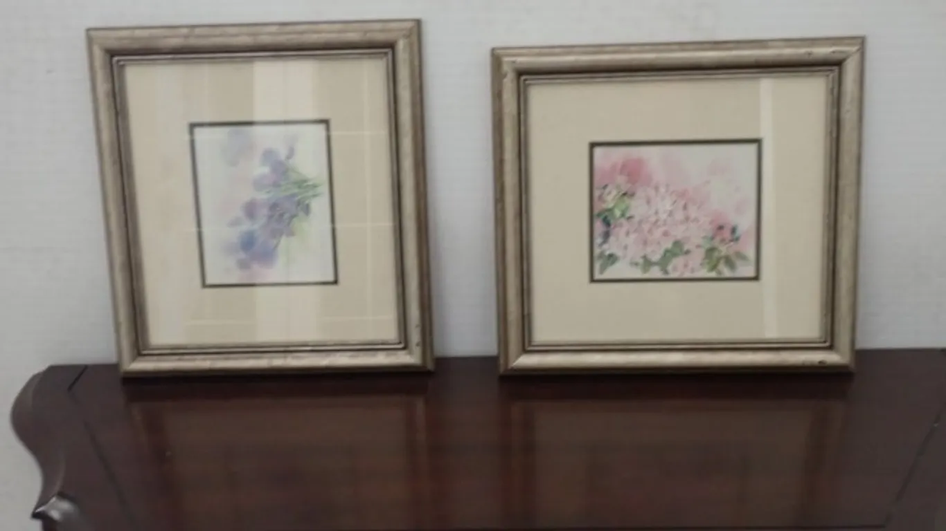 Two Framed Floral Prints