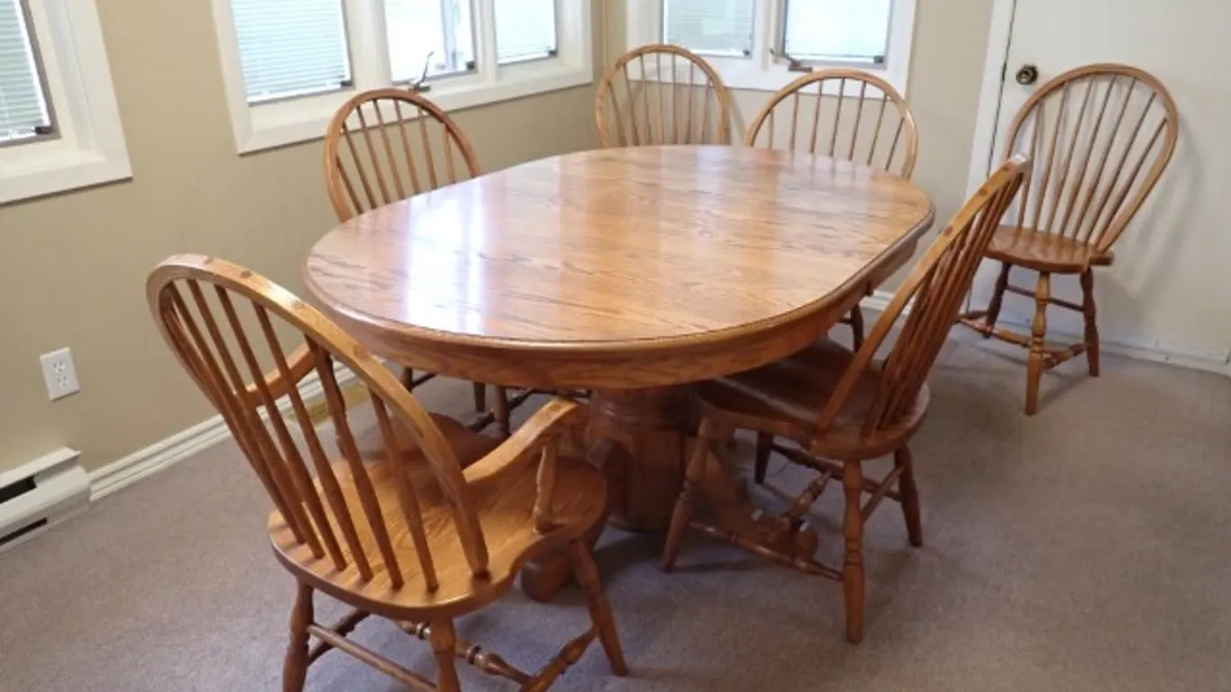 Oak Dining Table & Chair Set