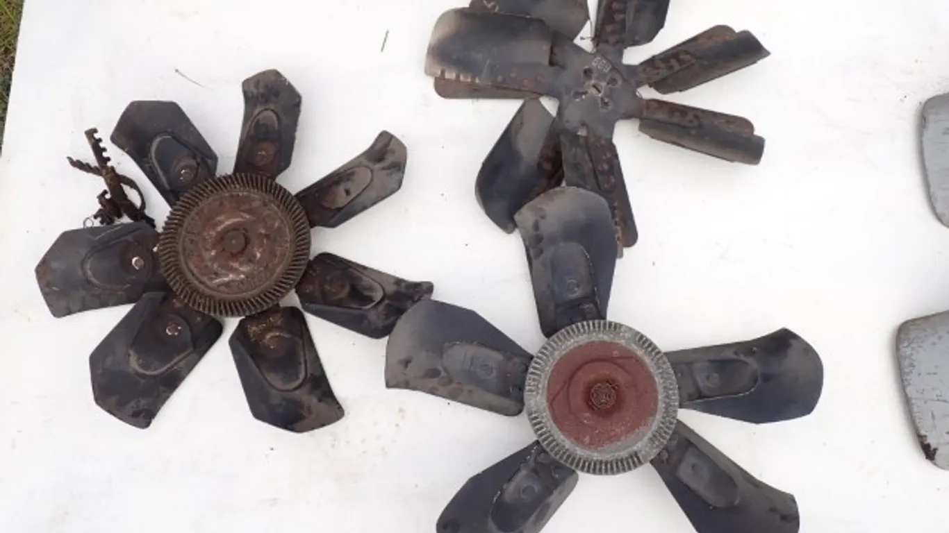 Three Vintage Automotive Engine Cooling Fans