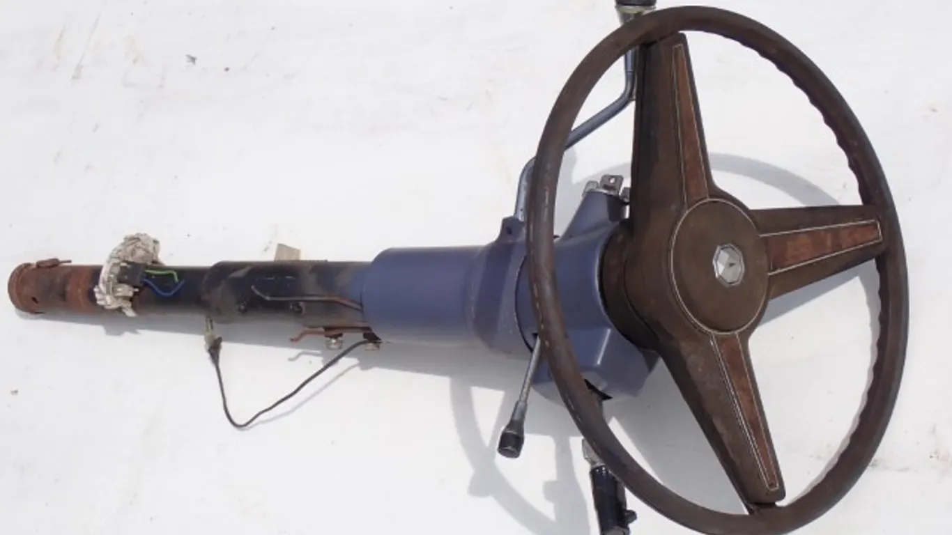 Vintage Pontiac Steering Column with Wheel, Shifter & Key