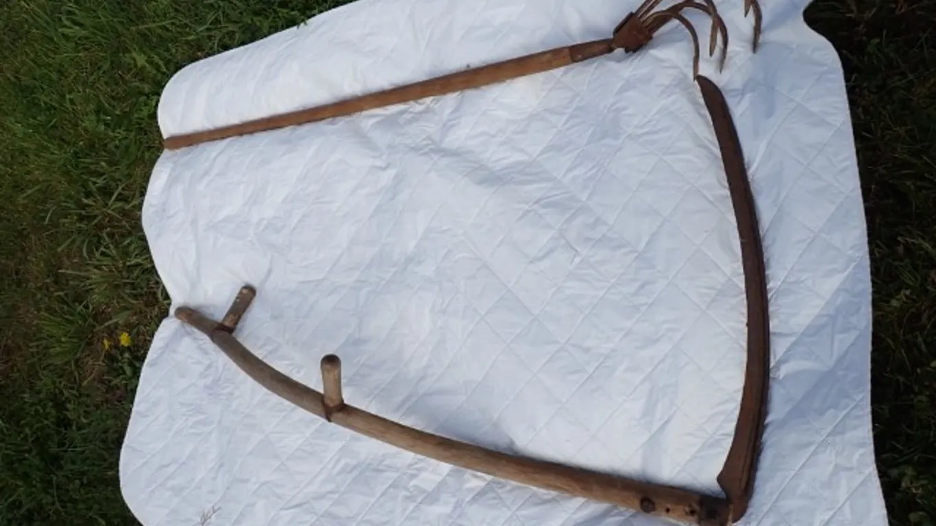 Vintag Scythe and Long Pole Cultivator