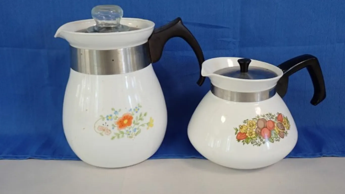 Corning Ware"Spice of Life" Teapot & Kettle