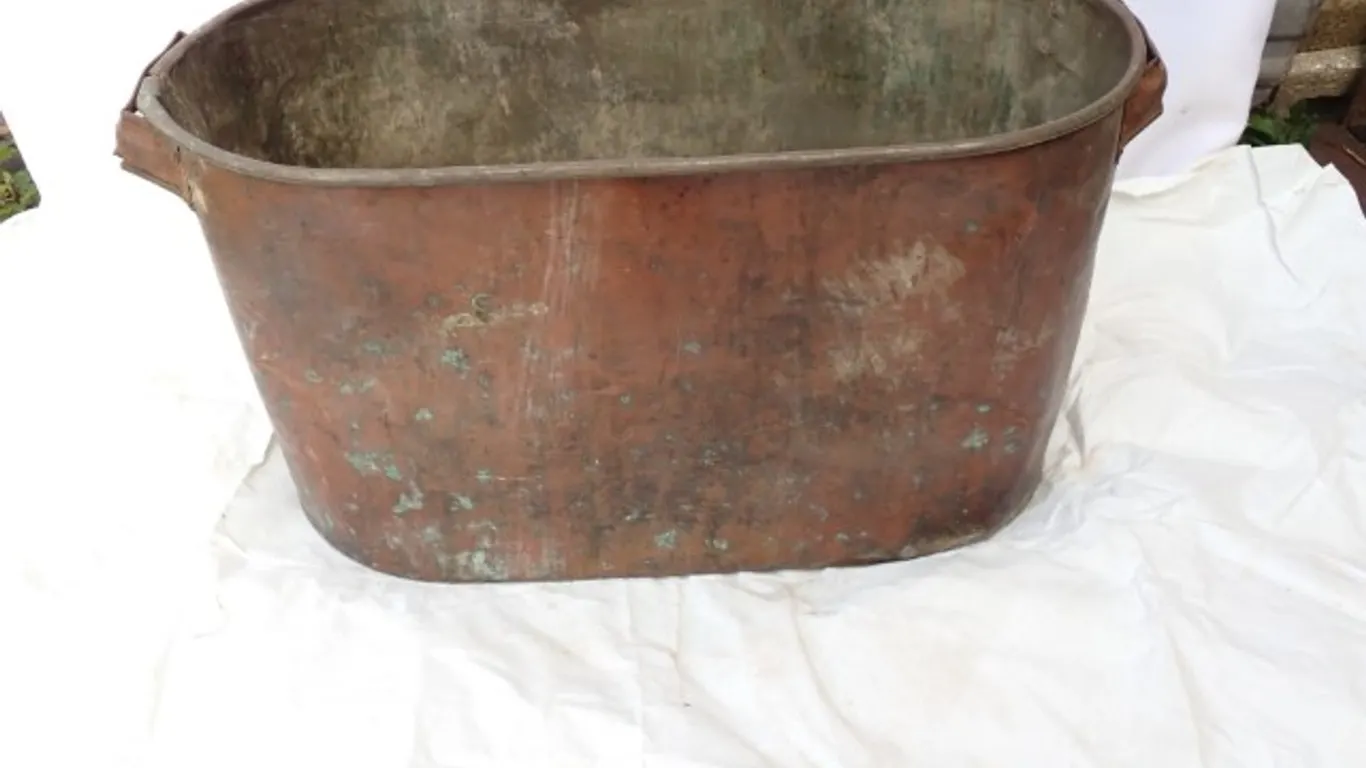 Vintage Handled Copper Tub