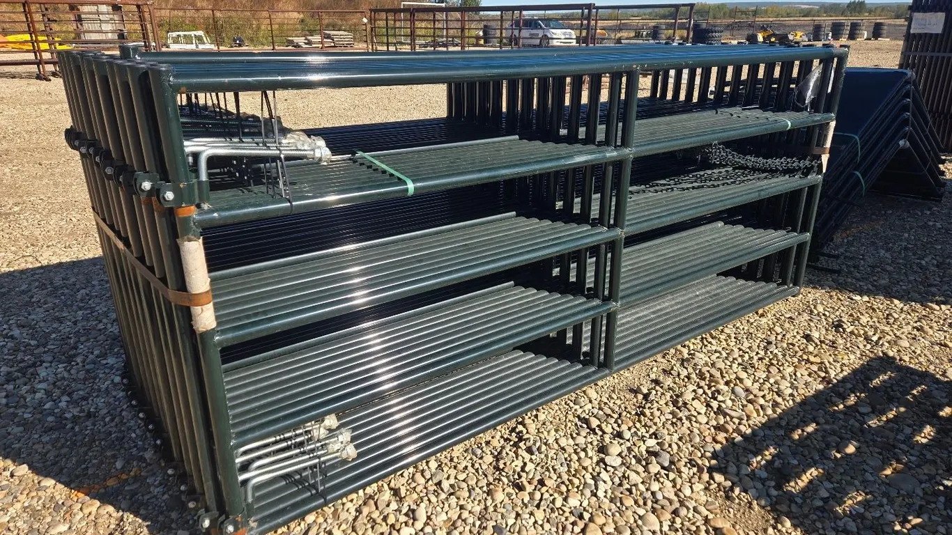2- 10 Foot Steel Swinging Gates (Unused)