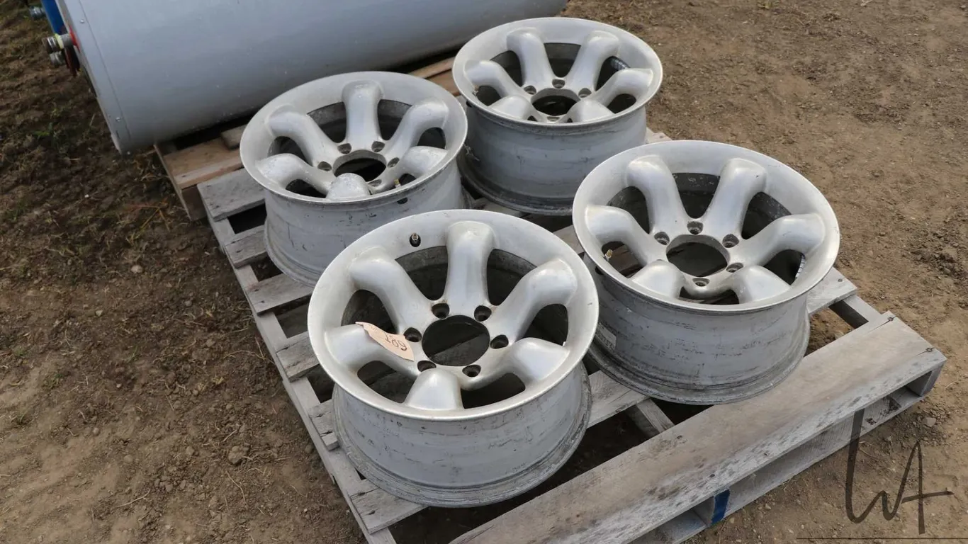 Set of four, 5 bolt mag rims, fitment unknown