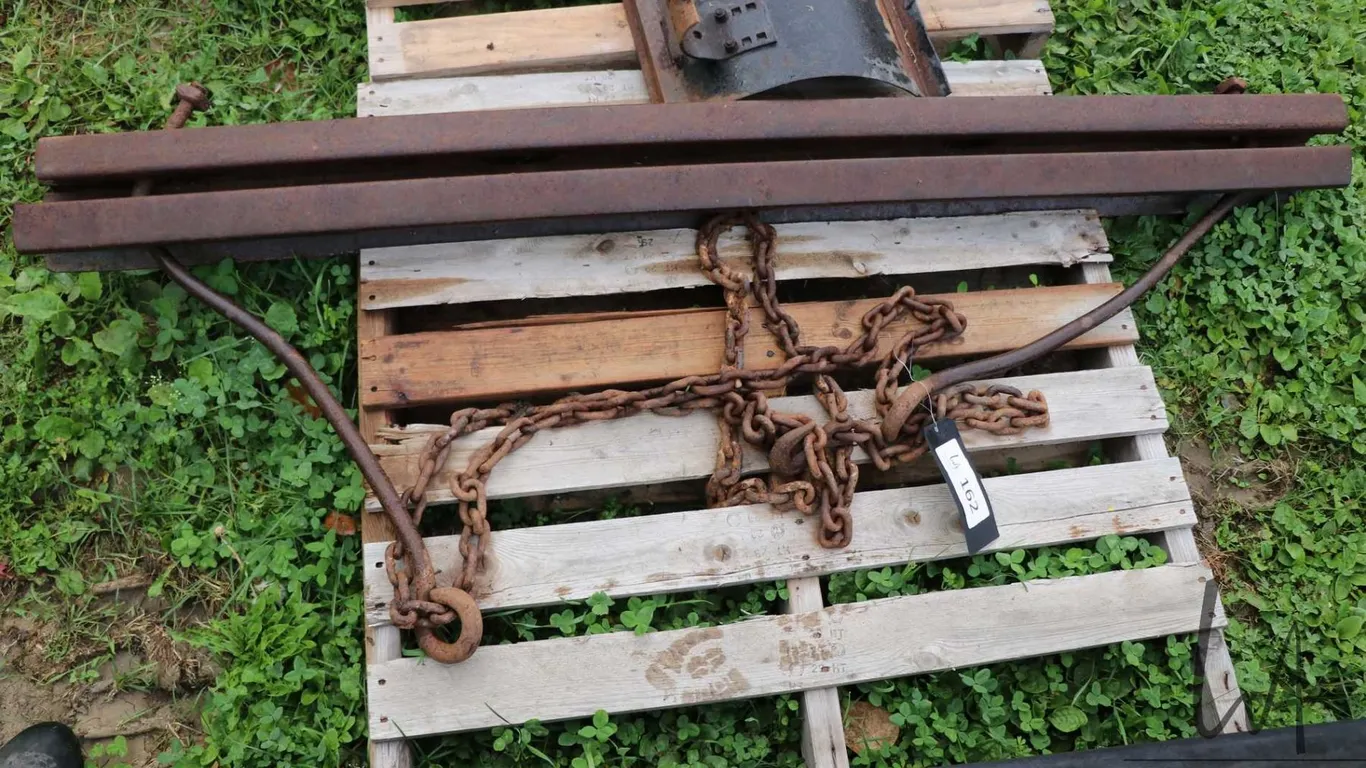 70" shop made drag, made from two lengths of railroad track