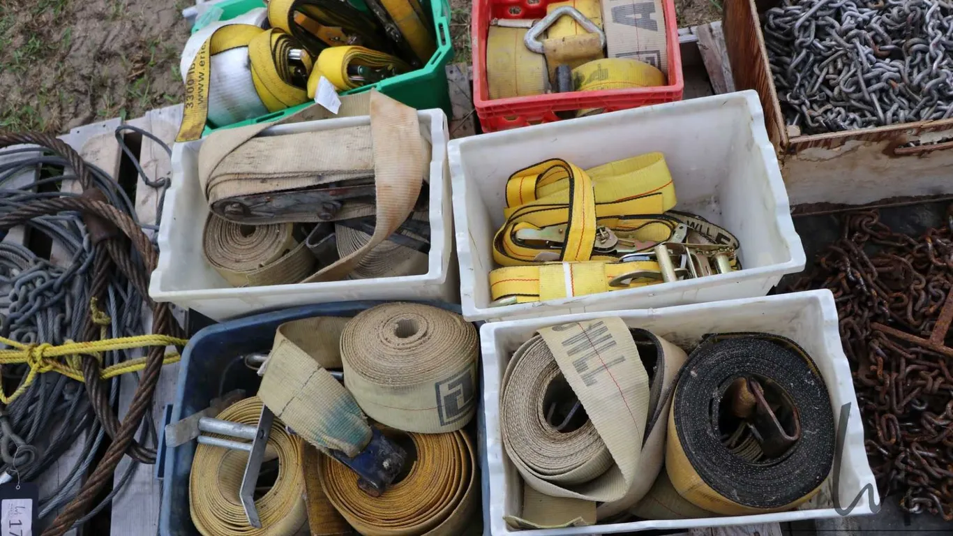 Large selection of securement straps in assorted sizes