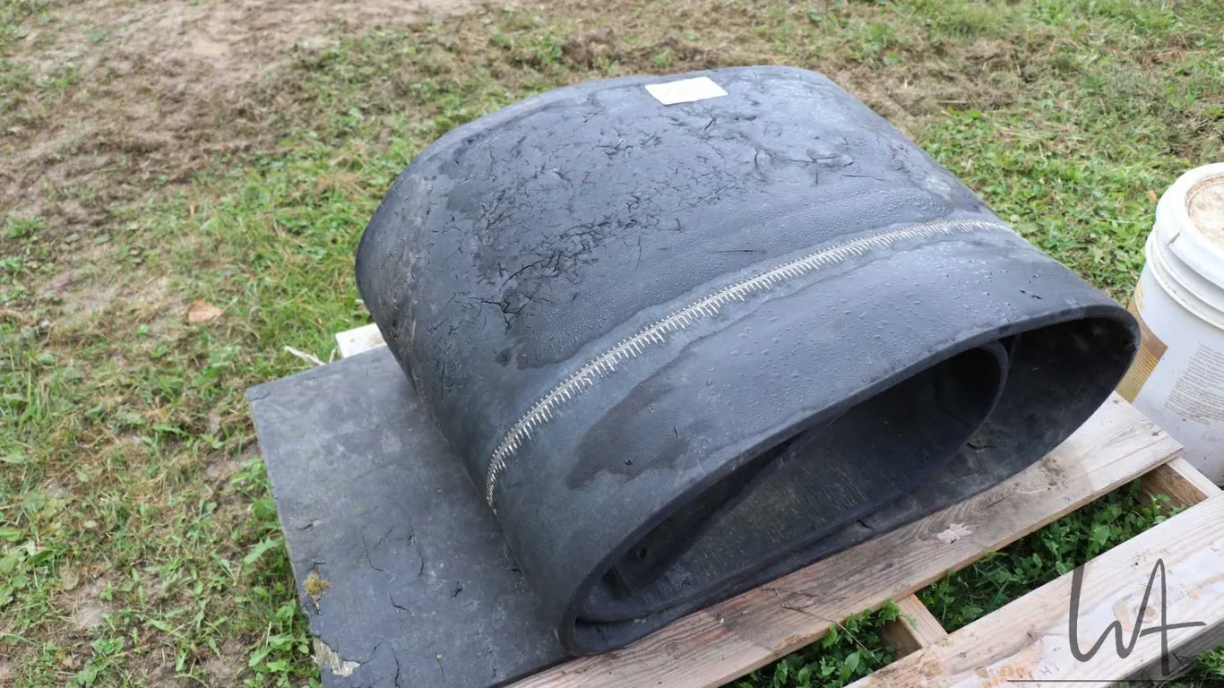 Section of conveyor/ mat 24" W and approximately 140" L