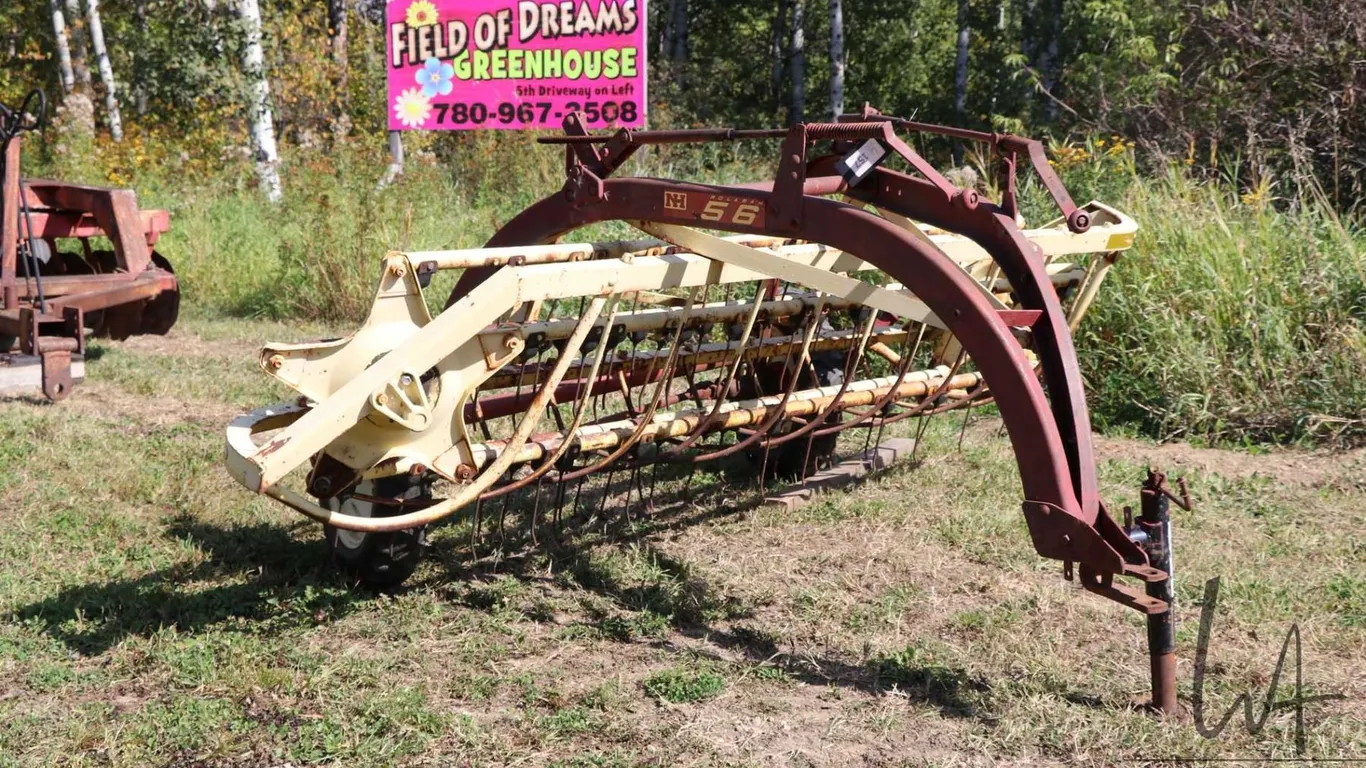 New Holland 56 Rolabar rake. Serial no. 56335