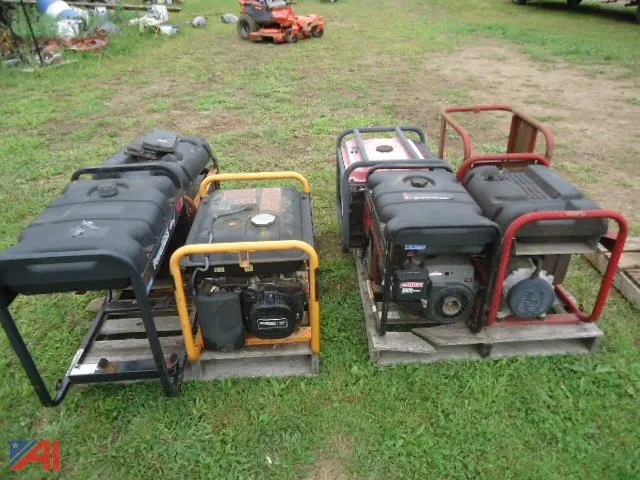 (5) Portable Gas Generators and (2) Frames