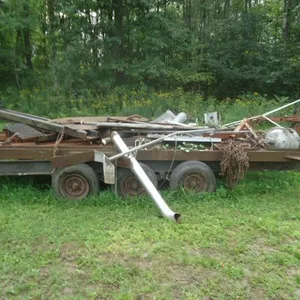 Shop Made Three Axle Trailer and Scrap Metal