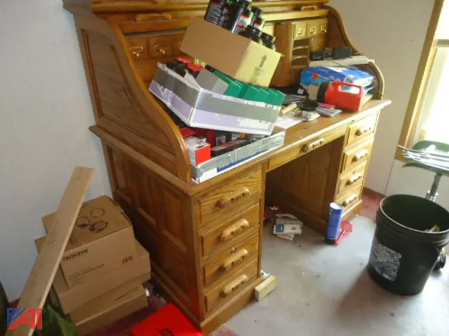 Oak Roll Top Desk