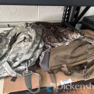 LOT WITH (2) CAMO BACKPACKS