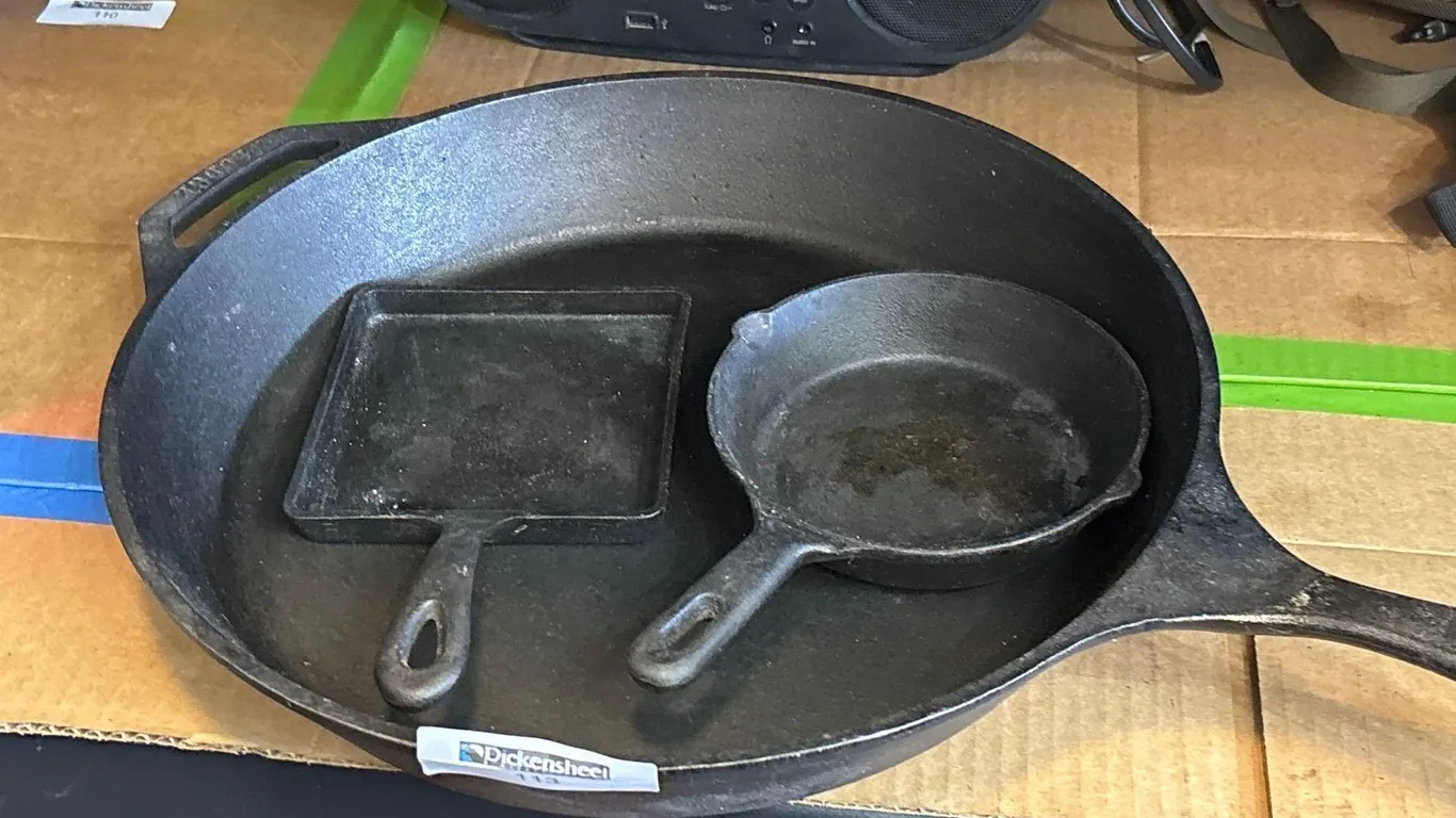 CAST IRON PANS LOT