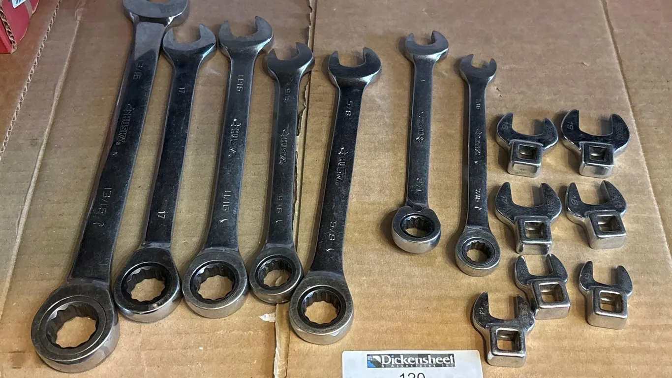RATCHETING WRENCH SET AND OPEN END CROWFOOT WRENCHES