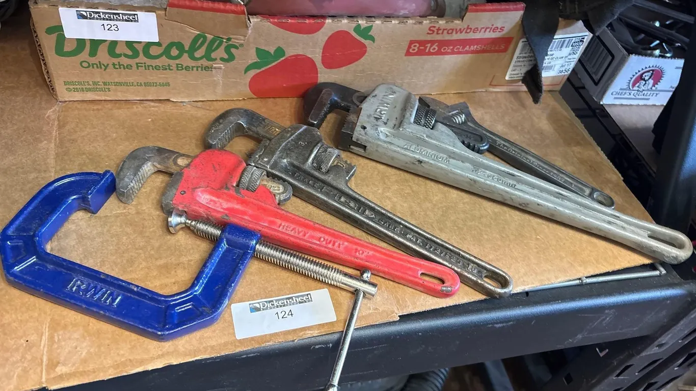 HEAVY DUTY WRENCHES AND C CLAMP