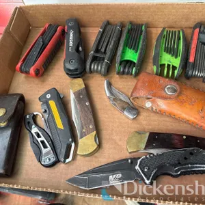LOT OF KNIVES AND HEX KEY SETS