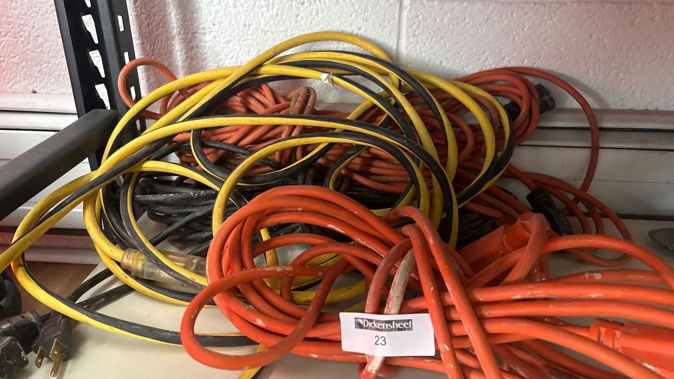 LOT OF EXTENSION CORDS